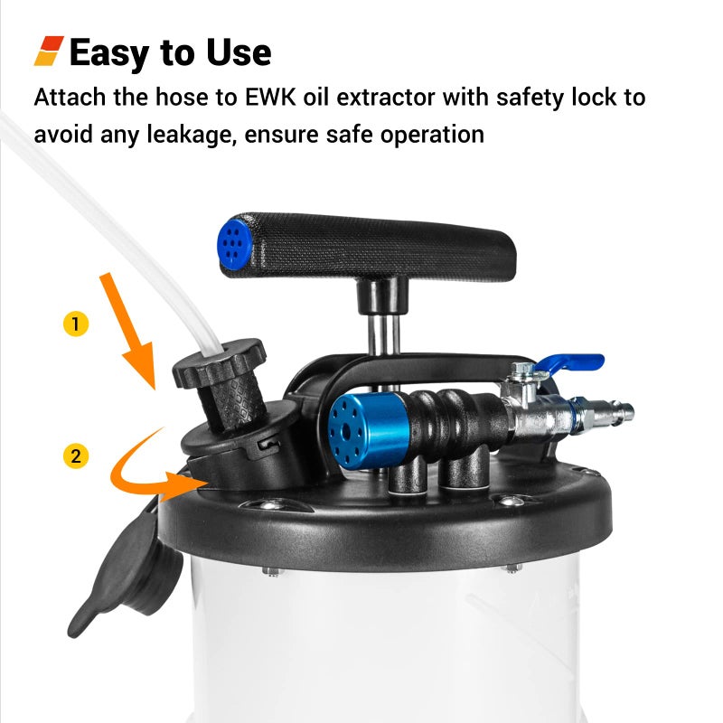 EWK 1.5M Brake Bleeding Hose for 6.5L 10.5L 15L Pneumatic/Manual & Manual Oil Changer Vacuum Fluid Extractor Pump - Image 5